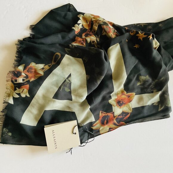 ALL SAINTS Women's Luxurious "Stargazer" Oblong Scarf NWT - Picture 3 of 8